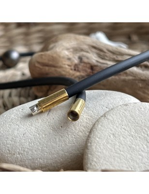 big Tahiti pearl Eggplant men's necklace rubber Tahitian cultured pearl price and details - tahitian jewel