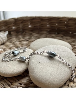 perles naturelles en bracelet keshi de Tahiti prix