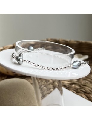 natural pearl bracelet with keshis from Tahiti price