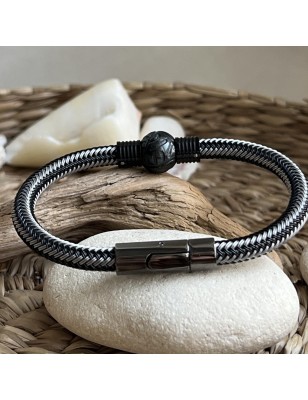 Maohi engraved Tahitian pearl men bracelet price cultured pearls - tahitian jewerly for men - tahitian jewerly stores