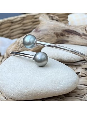 toi et moi en bracelet argent perles de culture de Tahiti prix