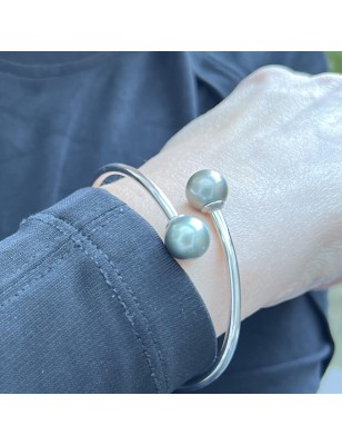 toi et moi en bracelet argent perles de culture de Tahiti prix