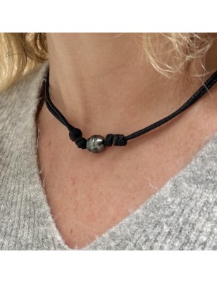 Tahiti pearl choker men necklace price - perla Tahiti