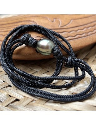 Tahiti pearl men choker cultured pearlfrom Tahiti necklace price - perla Tahiti