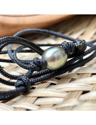 Tahiti pearl men choker cultured pearlfrom Tahiti necklace price - perla Tahiti