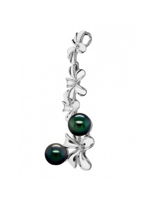 tiare flower in pendant Tahiti pearls price - perla Tahiti - tahitian jewel - tahitian jewerly - tahitian jewerly stores