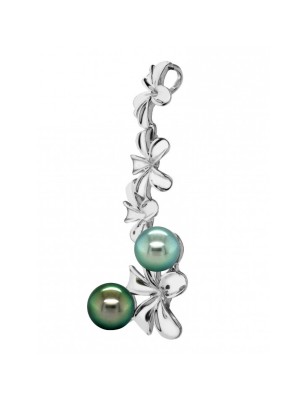 perles Tahiti en pendentif argent fleur - tiare en pendentif prix