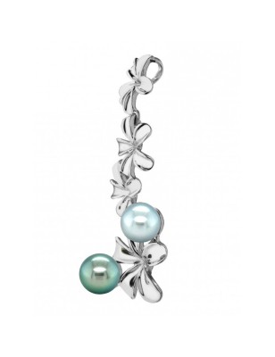 perles Tahiti en pendentif argent fleur - tiare en pendentif prix