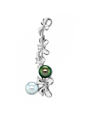 perles Tahiti en pendentif argent fleur - tiare en pendentif prix