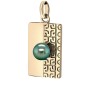 Tag - Military ID Tag - Tahitian Pearl - 18K Gold
