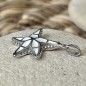 Colgante de estrella de mar de esmalte blanco - Plata rodiada