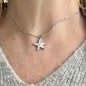 Pendentif Etoile de Mer Émail Blanc - Argent Rhodié