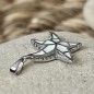 Pendentif Etoile de Mer Émail Blanc - Argent Rhodié