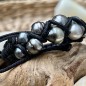 Aito - Bracciale Uomo Perle di Tahiti - Grigie