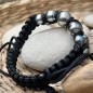 Aito - Herrenarmband Tahiti-Perlen - Grau