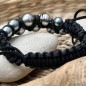 Aito - Bracelet Homme Perles de Tahiti - Grises