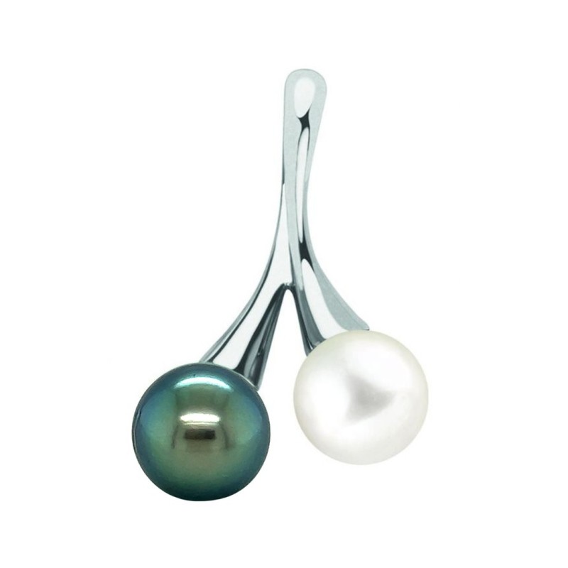 Union - Perle de Tahiti - Perle d'Eau Douce - Argent Rhodié