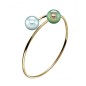 Tahitian Pearls -18K Gold You and Me Bangle