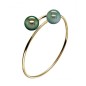 Tahitian Pearls -18K Gold You and Me Bangle