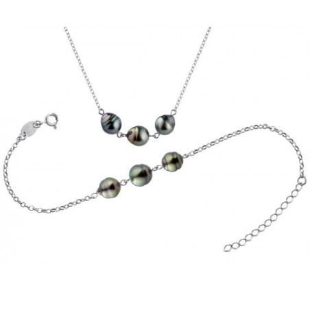Hina - Tahitian Pearl Bracelet & Necklace Set
