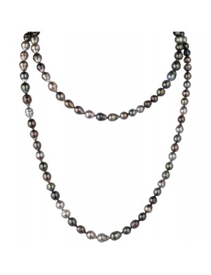 very long necklace with cultured Tahitian pearls price - perla Tahiti - tahitian jewelry - tahitian jewerly stores