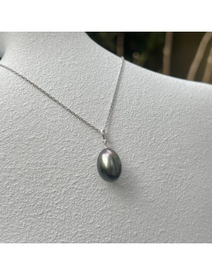 perle de Tahiti forme goutte en collier or perle de culture de Tahiti prix