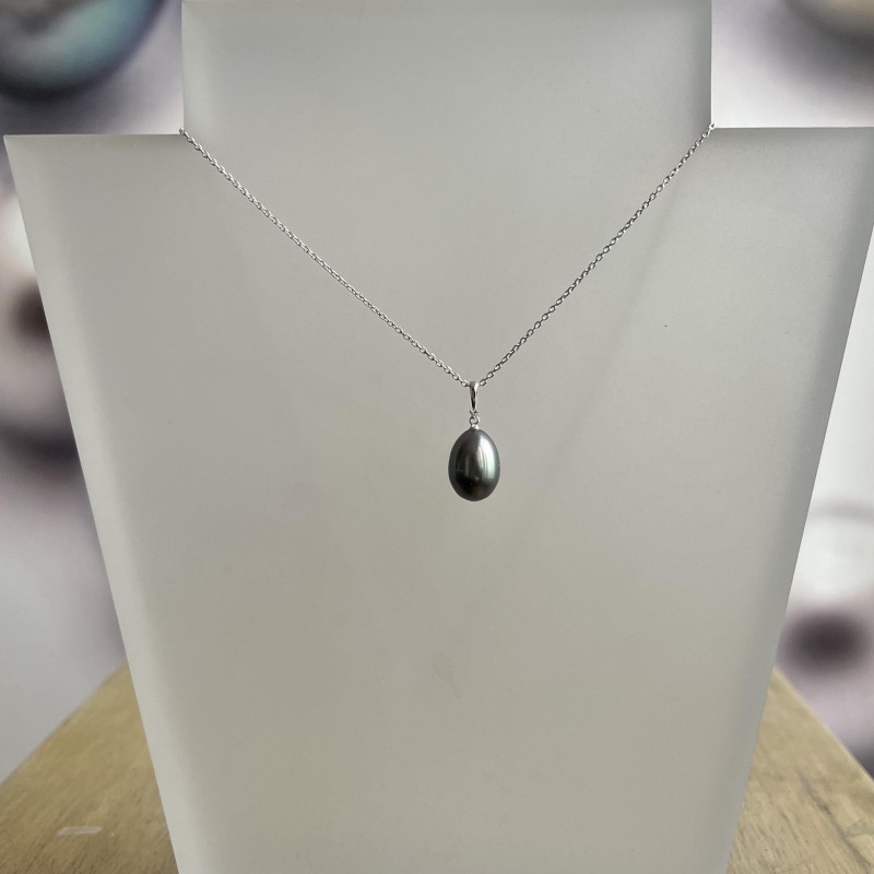 Tahitian Pearl and Diamond 18K Gold Necklace