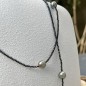 Sautoir Perles de Tahiti - Spinelles Noirs