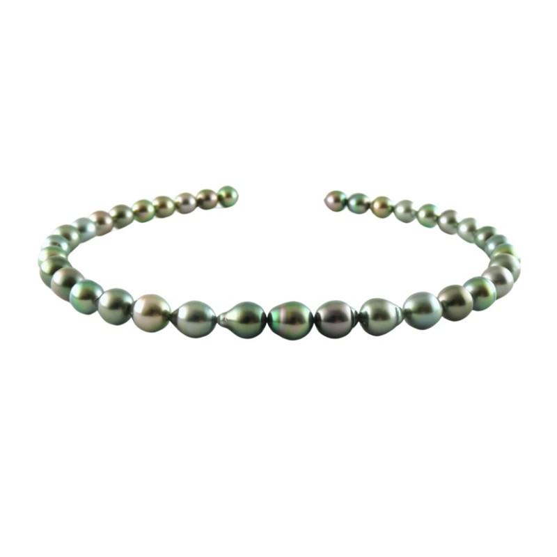 Hina - Drop-shaped Tahitian Pearls - Strand Necklace