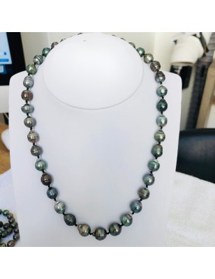 大溪地珍珠项链，圆形，10/12毫米