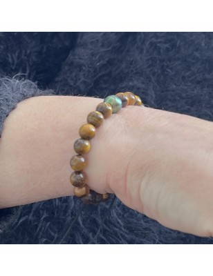 quelle pierre apporte de la protection? bracelet homme oeil de tigre perles tahitiennes