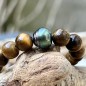 Mana Roa - bracciale Perla di Tahiti Smeraldo - Occhio di Tigre