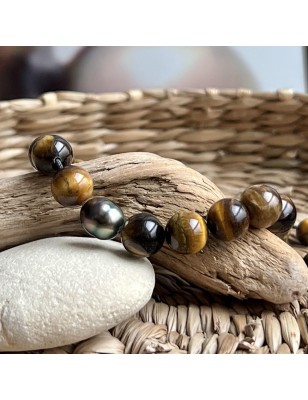 quelle pierre apporte de la protection? bracelet homme oeil de tigre bijoux tahitiens