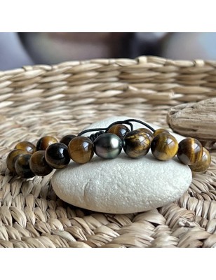 quelle pierre apporte de la protection? bracelet homme oeil de tigre bijoux tahitiens