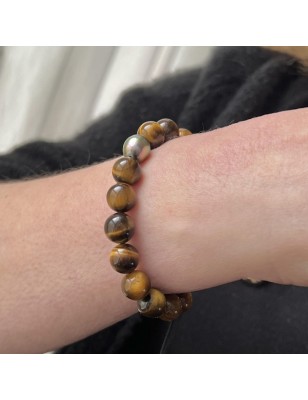 quelle pierre apporte de la protection? bracelet homme oeil de tigre perles tahitiennes