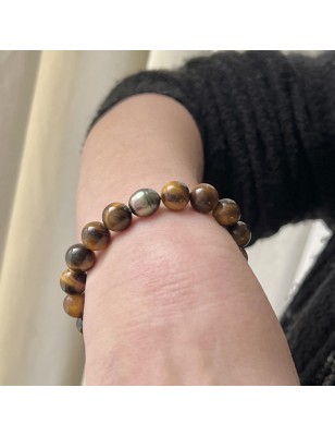 Which stone provides protection? Men's tiger's eye bracelet cutured pearls