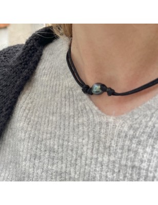 What is the perfect necklace for men? Tahitian pearl men's choker - perla Tahiti
