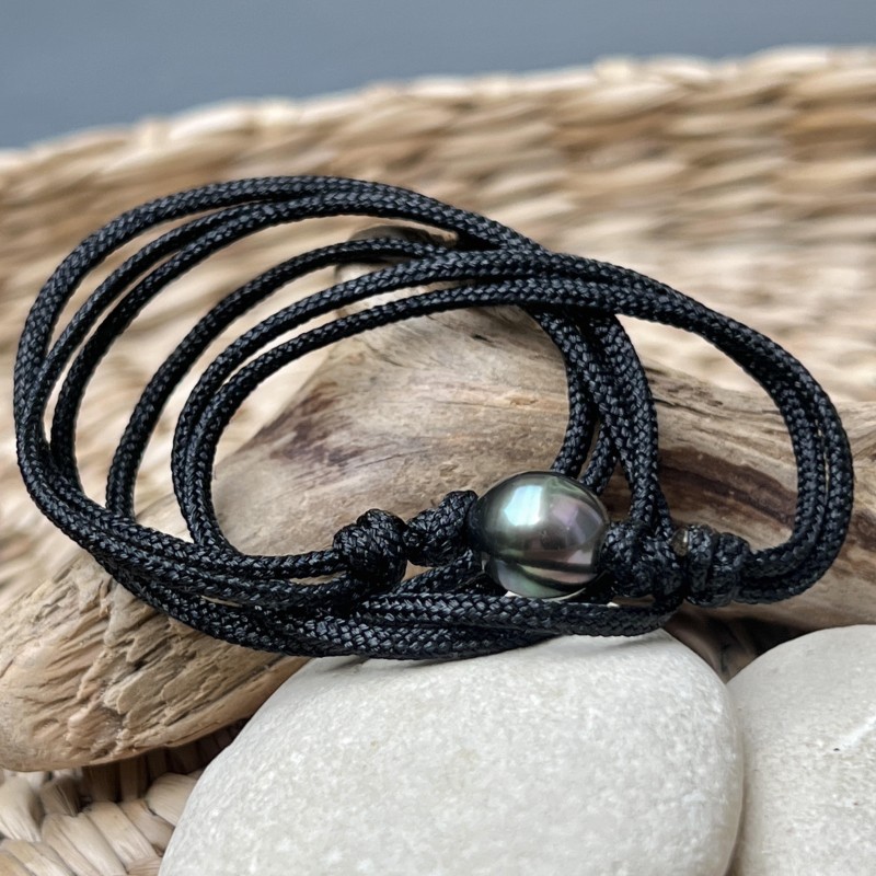 Blue Peacock Tahitian Pearl Choker