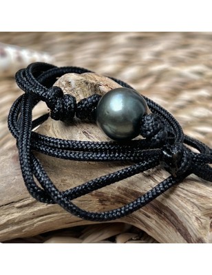 necklace Tahitian black pearl man choker price - perla Tahiti