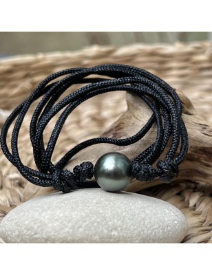 necklace Tahitian black pearl man choker price - perla Tahiti