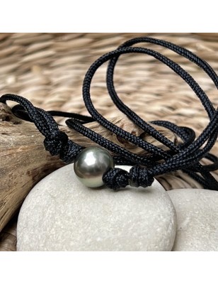 necklace Tahitian black pearl man choker price - perla Tahiti