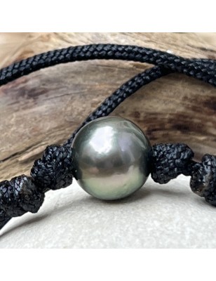 necklace Tahitian black pearl man choker price - perla Tahiti