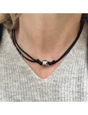 ras de cou perle noire de Tahiti collier homme prix