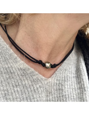 ras de cou perle noire de Tahiti collier homme prix