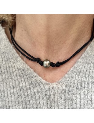 ras de cou perle noire de Tahiti collier homme prix