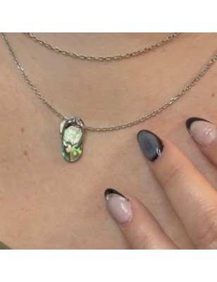tong en pendentif nacre pour femme prix - bijou recyclé