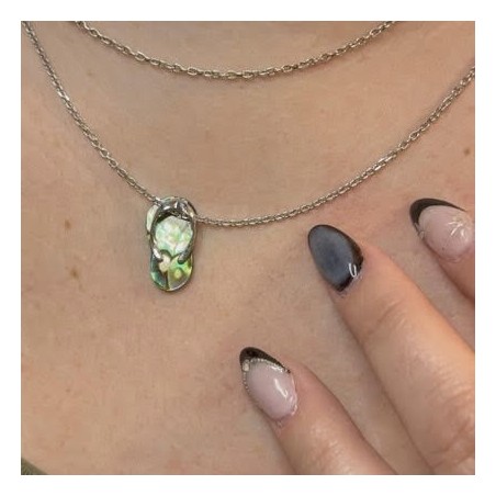 tong en pendentif nacre pour femme prix - bijou recyclé