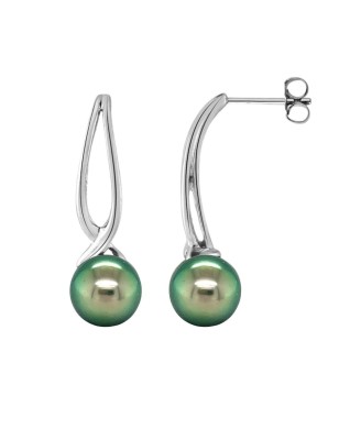 What Makes Tahitian Pearls Special? silver earrings in Tahitian pearls price - perla Tahiti - tahitian jewerly