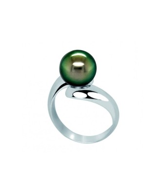 Anello con perla di Tahiti