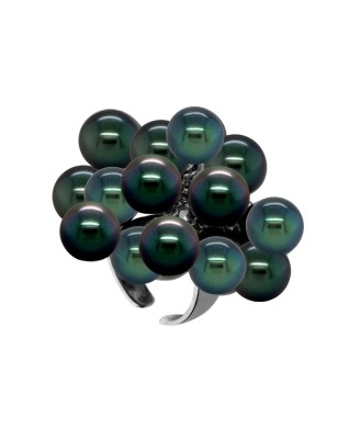 bague avec plein de perles de Tahiti prix